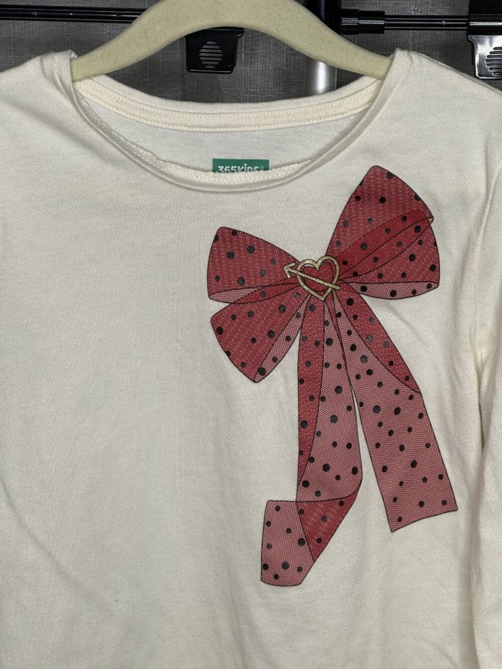 365 Kids by Garanimals - Girls Long Sleeve Ribbon Shirt - Size 7